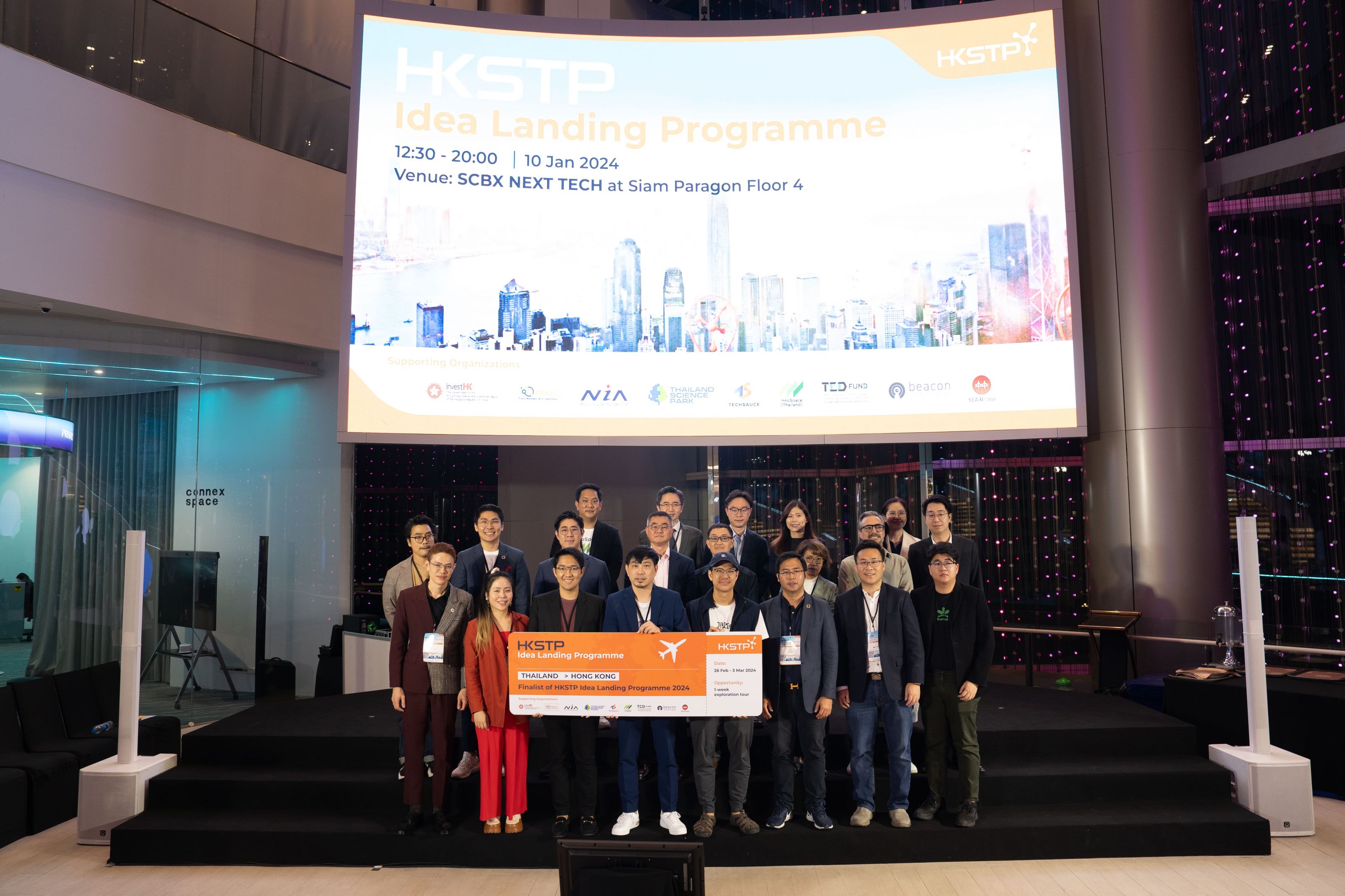 ขอแสดงความยินดีกับ 3 สตาร์ทอัพที่ได้มีโอกาสเข้าร่วมโปรแกรม HKSTP Idea Landing Programme 
		ที่ฮ่องกงและจีนพร้อมรับเงินสนับสนุน HKD 100,000