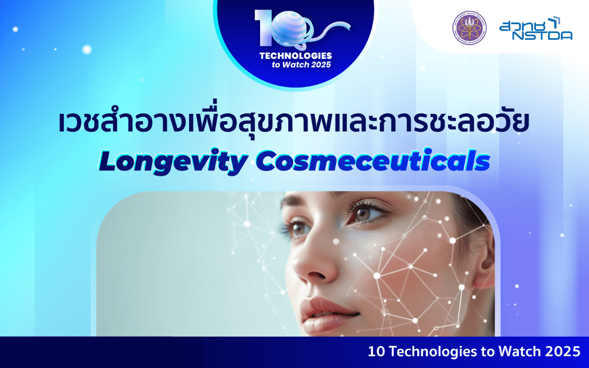 10 Technologies to Watch 2025 เวชสำอางเพื่อสุขภาพและการชะลอวัย (Longevity Cosmeceuticals)
