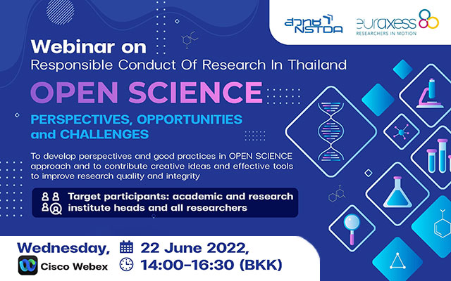 Webinar on Responsible Conduct of Research 2022 OPEN SCIENCE : PERSPECTIVES, OPPORTUNITIES and CHALLENGES